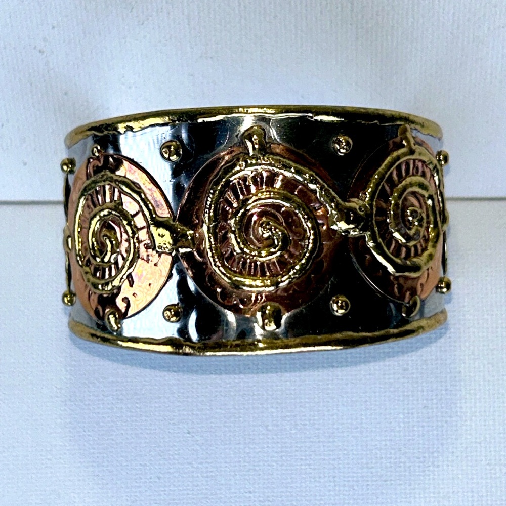 Handmade Stainless Steel Copper Brass Adjustable Cuff Bracelet Boho Office Work